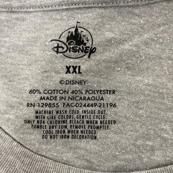 Disney Men's pullover tee short sleeve Gray crew neck size XXL - Picture 8 of 11